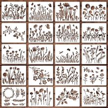 20 feuilles de pochoirs à lettres pour la décoration de gâteaux et la peinture murale (modèle à faire soi-même)