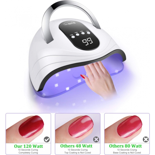 Sun S9 120w Λάμπα νυχιών LED UV Light Pro Dryer Gel Curing Machine Art Timer 1