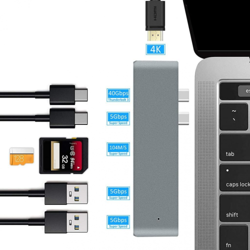 Usb C Hub Compatible with Macbook, Powerexpand Direct 7-in-2 Adapter Compatible 2