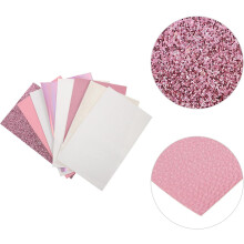 8 Sheets Handbag Making Leather Sewing Leather Fabric Decorative Pink White Folding Easy to Store