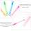 24pcs Mini Bubble Wands for Empty Refillable Bubble Wand Assorted Colors Summer Outdoor Party 6