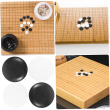 Set van 200 Go-spelstukken, 1,4 cm diameter, zwart-witte hars Go-schaakkralen, breukbestendig, voor thuisgebruik.
