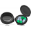 6Pcs Small Pill Case Travel Pill Container Clear Mini Organizer Box Round Black Pill 2