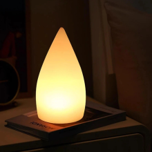Lampe de sauna IP54 en forme de goutte d'eau, lampe de table LED sans fil rechargeable à intensité variable avec couleurs RGB