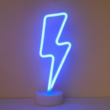 Enseigne lumineuse néon éclair avec socle, éclairage LED pour chambre d'adolescente, cadeau idéal pour les adolescents.