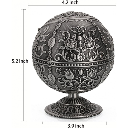Retro Creativity Ashtray+lid For Ette Metal,portable 1
