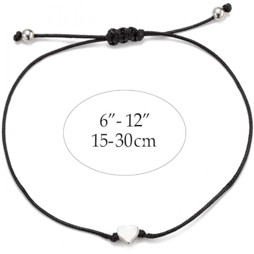 Handmade String Bracelet for Women Men Simple Red Black Braided Adjustable Charm 1