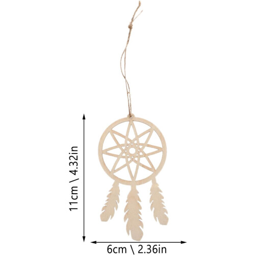 Kit de 80 mini attrape-rêves en bois, style graffiti, à suspendre 1