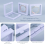 9Pcs Floating Thin Film Display Box, ABS Frame Display Case Holder 9cm x 9cm x 2cm 3