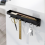 Key Board With Shelf, Modern Wall Key Holder, 6 Hooks Self-adhesive Key 4