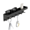 Key Board With Shelf, Modern Wall Key Holder, 6 Hooks Self-adhesive Key 5