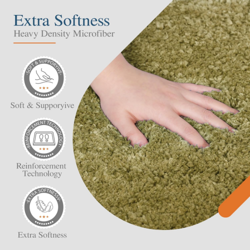 Fluffy Plush Bath Mat Super Absorbent Bathroom Floor Mat,Soft Microfiber Bathroom Carpet 1