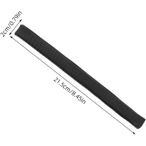 2 pezzi di protezioni per skateboard in gomma nera a coste da 22 cm 1