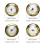 stk. båtbarometer, klokke, termometer, hygrometer, værstasjon, veggmontering, messing, for C 2