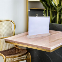 Menü-Displayständer mit klappbaren Kunststoffseiten, doppelseitiger Tischaufsteller für Restaurants, Partys und Büros