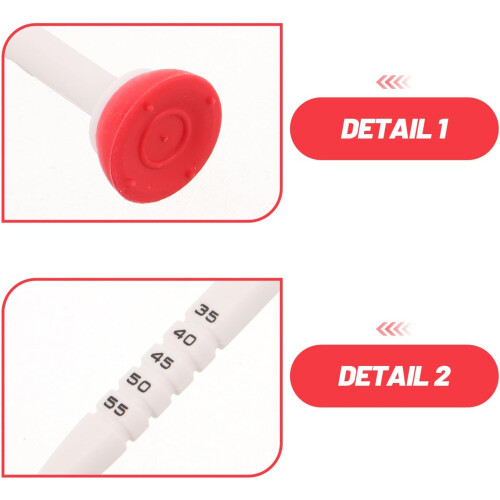 Adjustable Golf Tee Height Setter 6Pcs Red Plastic Golf Accessories for Beginners Pros Driving Range Use 2
