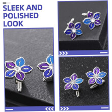 Manschettenknöpfe mit Blumenmotiv, 22 mm, aus Kupfer, für Herrenhemden, formelle und legere Kleidung