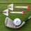 Adjustable Golf Tee Height Setter 6Pcs Red Plastic Golf Accessories for Beginners Pros Driving Range Use 7