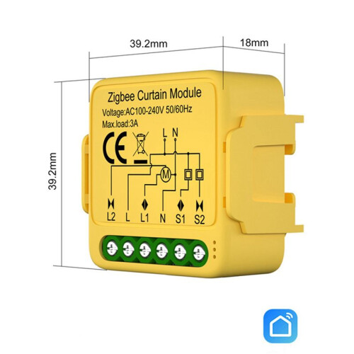 3X Tuya  Zigbee Curtain  Module Connected Roller Shutters Blind Motor  Life APP Works with Alexa 2