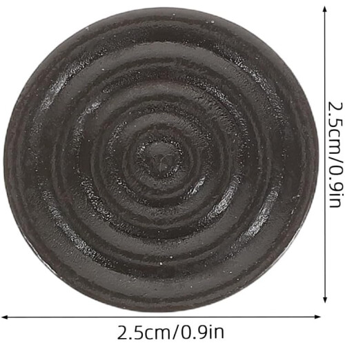 Set di 24 pezzi di scacchi rotondi in legno filettati da 2,5 cm per dama e backgammon. 1