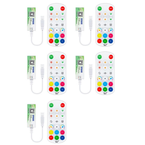 5X SP668E SPI RGB LED Controller 600 IC BT APP 2.4G RF Remote for WS2811 WS2812B DIY Dynamic Effect Pixels Strip Light