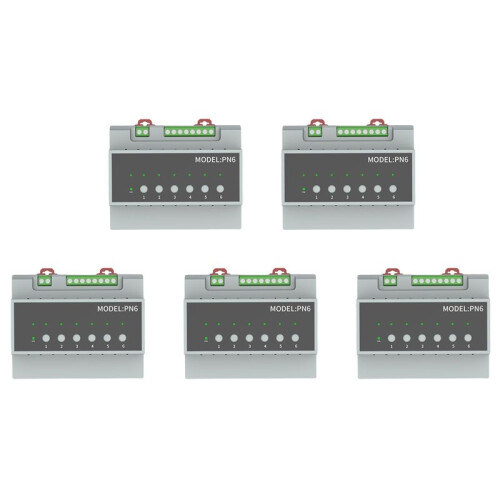 5X Tuya  Zigbee 6CH Relay  Module Remote Control Appliance Control Module Supports 3-Way Motor Control