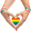 500 τεμάχια αυτοκόλλητα υπερηφάνειας Lgbtq, αυτοκόλλητα ουράνιου τόξου 4