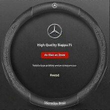 (O Nappa Skin Leather) 2025 Mercedes Benz A B C E V R S Sprinter Vito Cla Cls Ml Gla Glb Glc Glk Gls Slk Car Fiber Steering Wheel Cover