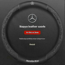 (O Suede Leather) 2025 Mercedes Benz A B C E V R S Sprinter Vito Cla Cls Ml Gla Glb Glc Glk Gls Slk Car Fiber Steering Wheel Cover