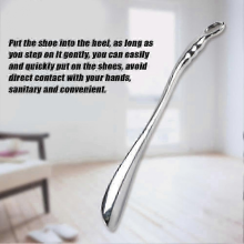 Professional Long Handheld Shoe Horn Solid Metal Shoehorn for Seniors Men Women Unbreakable Unbendable