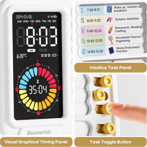 Visual Timer for Kids Adults, ADHD Timer with Planning Board 1