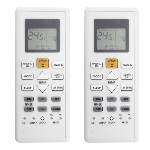 2X Replace A75C18090 AC Remote Control for  A75C18090 Air Conditioner Remote Control