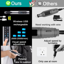 Stylo graveur professionnel USB Customizer 30 bits, stylo graveur rechargeable sans fil, graveur à