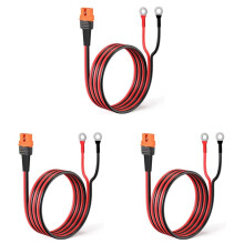 3X 12AWG XT60i Vrouwelijk Naar O-Ringconnector met Vertinde Draad, voor RC-Batterij, Draagbare Zonne-Krachtcentrale en Zonnepaneel