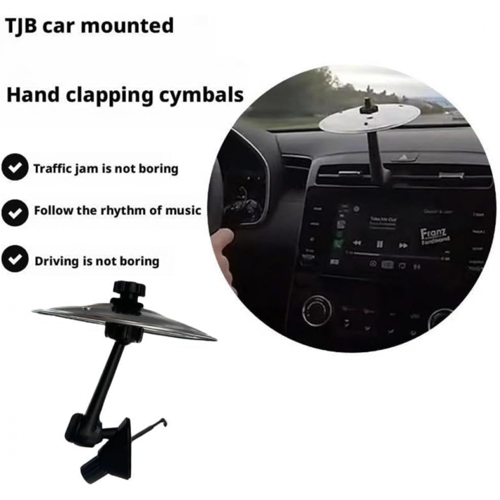 2025 Car Air Vent Cymbal Mini Drum, Fun Musical Toy With Vent Mount For Dashboard Car Interior Decor Accessories 9492913308457