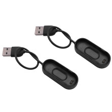 2X USB Lade Kabel für Mi Band 4 Ersatz Ladegerät Adapter Hirse Miband 4  Handgelenk Gurt Zubehör