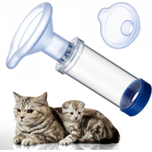 Cat Inhaler Spacer, Aerosol Chamber for Pets Inhaler Spacer for Cats, Handheld Spacer with Exclusive Breathing Indicator and Mask