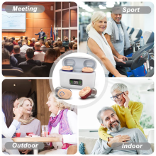 Appareils auditifs compatibles pour seniors, amplificateurs de son rechargeables avec aide auditive numérique personnelle invisibl