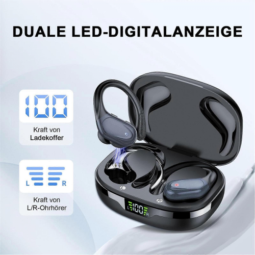Écouteurs intra-auriculaires Bluetooth 5.3 BX-17 avec microphone - Noir