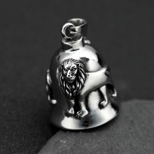 Pendentif moto vintage viking punk lion en acier inoxydable Jésus berger exorciste