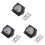 3X Class 2.5 Accuracy AC 0-5A Analog Panel Round Meter Ammeter Meter Black 1