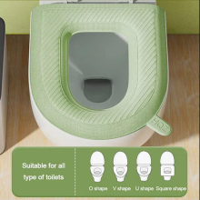 Lot de 2 tapis de toilette universels imperméables en EVA, lavables et munis d'une poignée (vert).