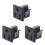 3X AC 125V 15A Panel Mount US Outlet Power Socket Black 1
