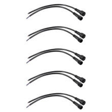 10X Vrouw Stekker 2 Pin LED Waterdichte Connector Kabel Zwart