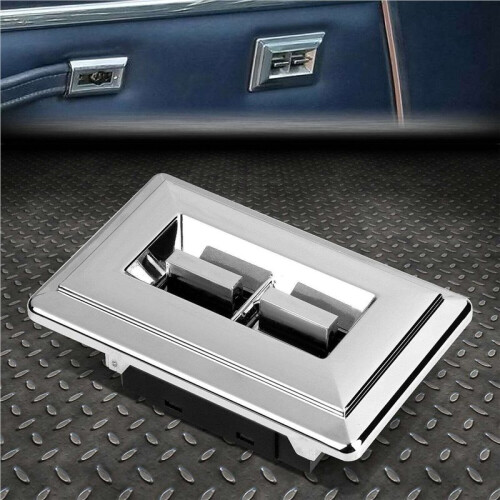 2X Master Power Door Window  Driver Side för 78-91 Pickup      Chrome 2-Knapp 2