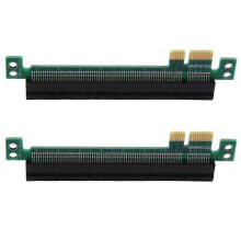 2X Convertitore di Estensione PCI-e Express da 1X un 16X Prolunga Adattatore Scheda Riser Maschio-Femmina per Scheda Grafica