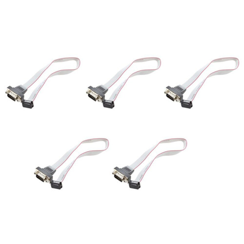5X DB9 RS232 Naar 10-Pins Lintkabelconnectoradapter