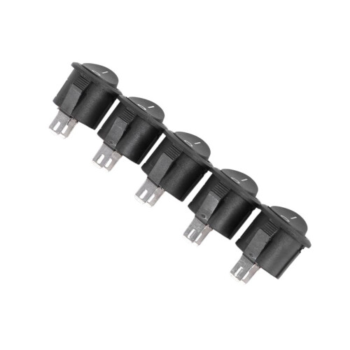 30 Pcs SPST Black Button /Off Round Rocker  AC 6A/125V 3A/250V 1