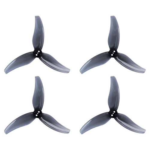 4 Pares de Hélices 3630 de 3 Polegadas com 3 Pás de PC e Furo de 1,5 mm para Motor Sem Escova 2004KV RC FPV Drone Cinza Translúcido 1