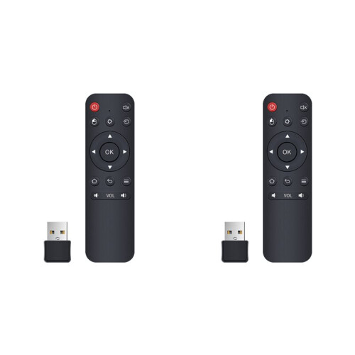 2X Ricevitore USB Wireless 2.4G per TV Box, Telecomando, Mouse Wireless per Android  TV Box e PC/TV